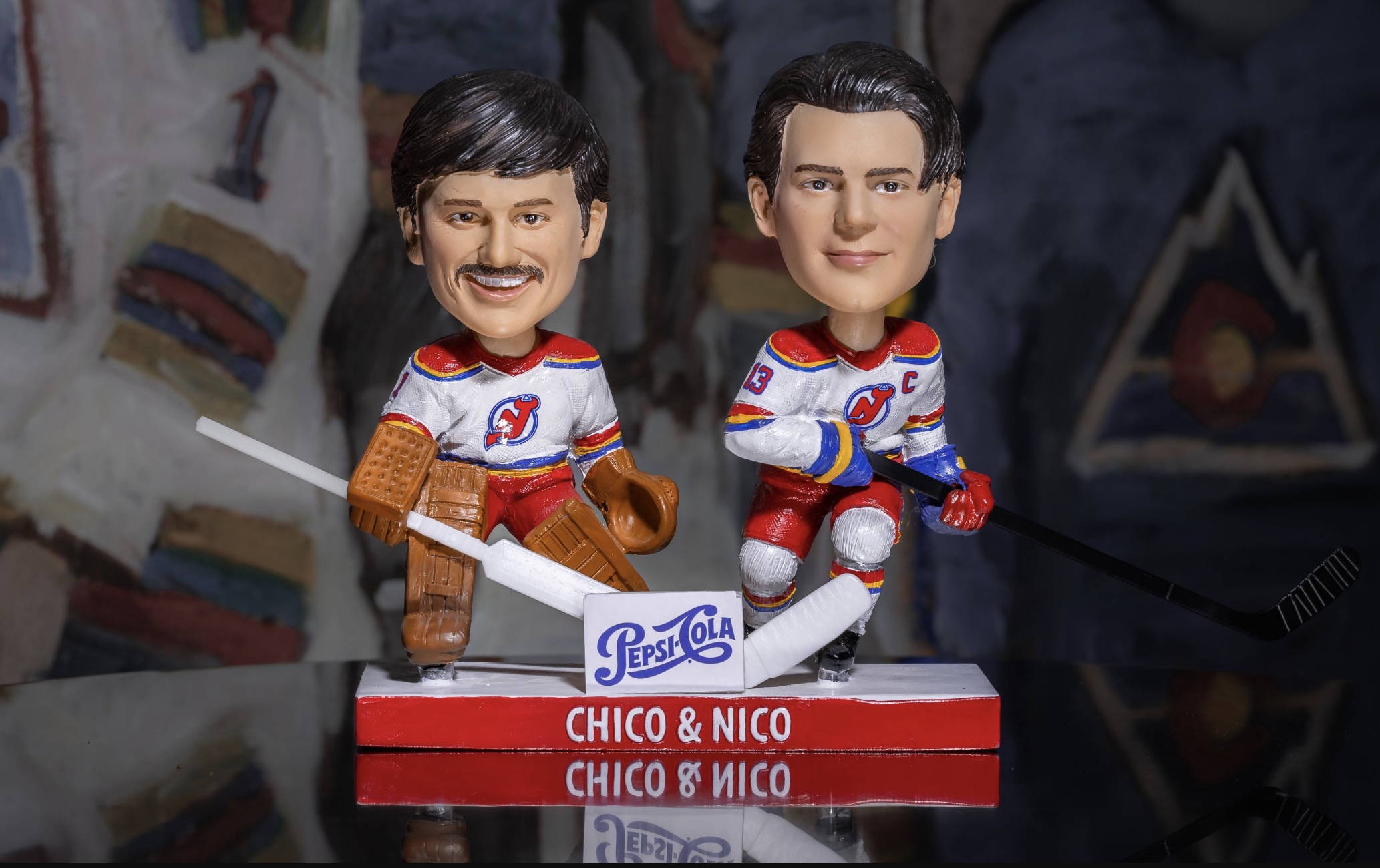 Chico Resch & Nico Hischier bobblehead