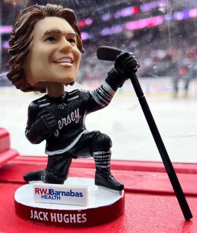 Jack Hughes New Jersey Devils Alternate Jersey Bobblehead FOCO