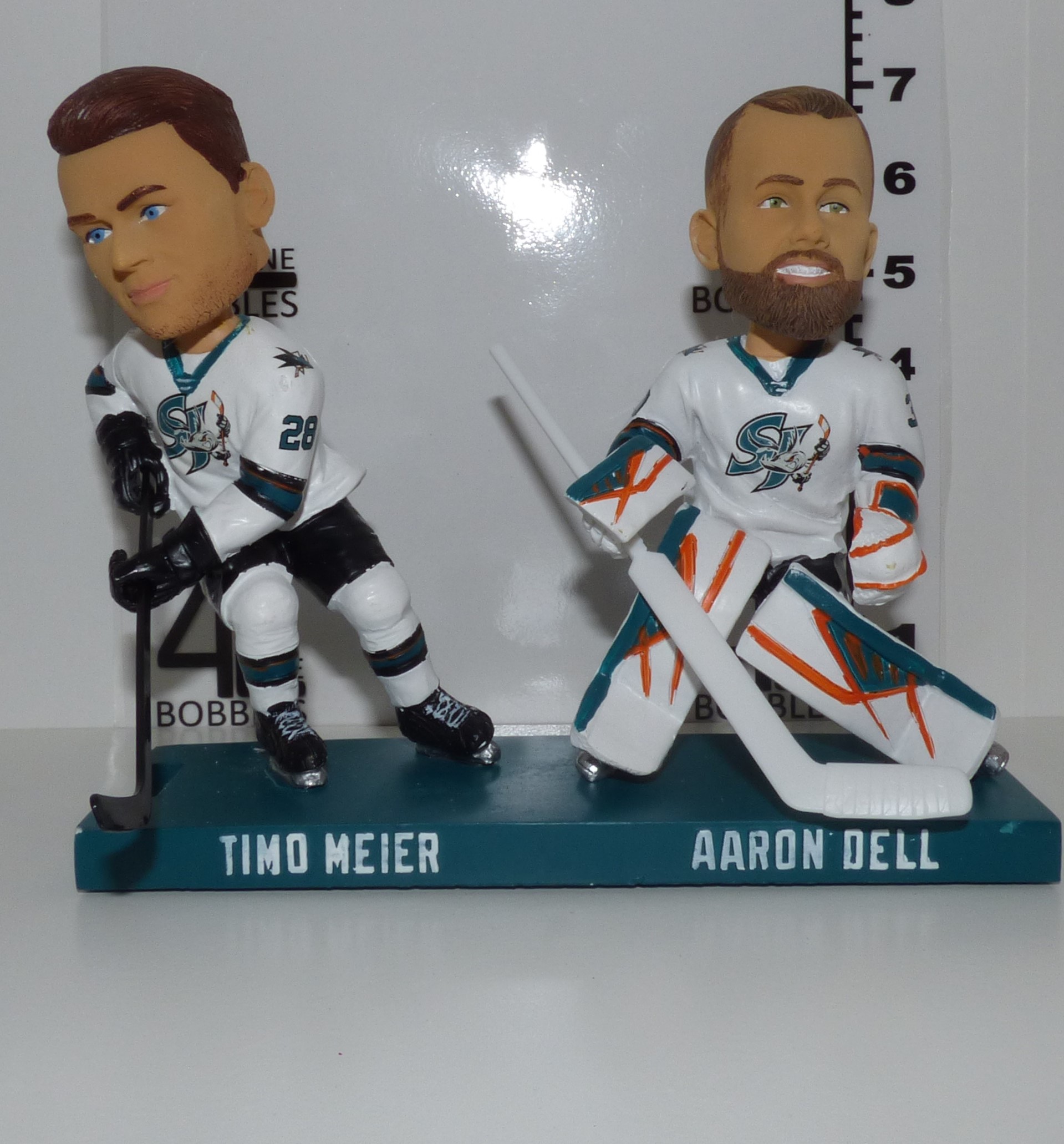 Timo Meier & Aaron Dell bobblehead